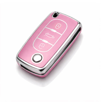 Etui TPU na kluczyk Citroen / Peugeot – różowe | model 460